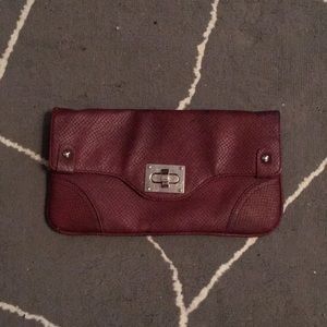 Red Alligator pattern clutch